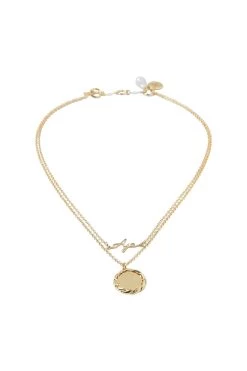 Anais Braided Charm Necklace -Aje S75 22AW9006 ANAISBRAIDEDCHARMNECKLACE GOLD 21656 Aje 0819 frontshot