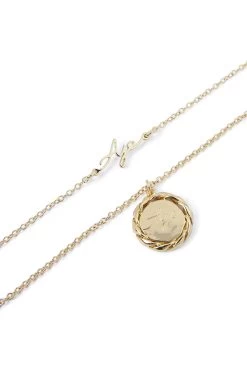 Anais Braided Charm Necklace -Aje S75 22AW9006 ANAISBRAIDEDCHARMNECKLACE GOLD 21656 Aje 0823 detailshot
