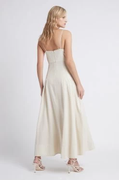 Idyllic Strappy Sequin Midi Dress -Aje S77 21RE5162 Idyllic Midi Dress Ivory 21365 Aje 1807