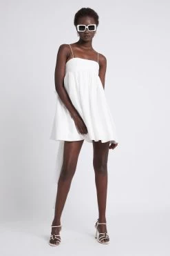Cantina Mini Bow Back Dress 13 Cantina Mini Bow Back Dress -Aje S79 21RE5166 Cantina Mini Dress Ivory 21365 Aje 2665
