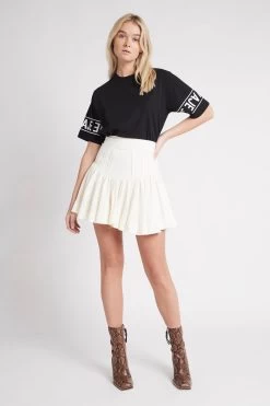 Reverb Flip Mini Skirt -Aje S79 AJE LOGO TEE BLACK 22312 AjeAthletica 2337 1 fullshot