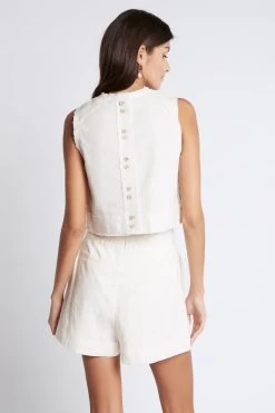 Byblos Cropped Top -Aje S8 21RE1270 ByblosCroppedTop ivoru 211033 Aje 1526