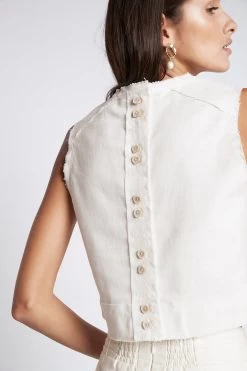 Byblos Cropped Top -Aje S8 21RE1270 ByblosCroppedTop ivoru 211033 Aje 1531 detailshot