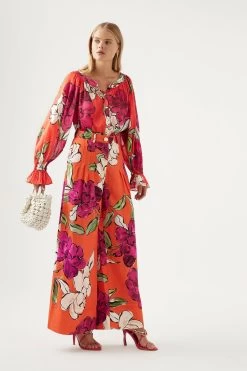 Vivid Camellia Le Corsaire Blouse -Aje S8 22RE1911 VVD CAM Le Corsaire 22794 Aje D1 0774