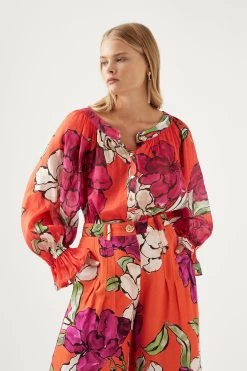 Vivid Camellia Le Corsaire Blouse