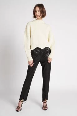 Liberty Turtle Neck Knit Jumper -Aje S80 22AW1601 IVORY LibertyTurtleNeckKnitJumper 22273 Aje 0376 fullshot