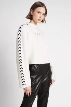 Delphine Logo Knit Jumper -Aje S81 22AW1608 IVORY BLACK DelphineLogoKnitJumper 22273 Aje 0461