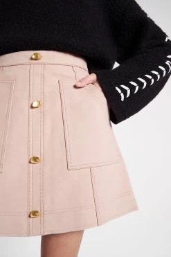 Splendour Pocket Mini Skirt -Aje S84 22AW4154 BLUSH SplendourPocketMiniSkirt 22273 Aje 2675 Detailshot