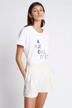 Eau Logo Tee -Aje S9 22CR1332 EauLogoTee White Black 211033 Aje 1008