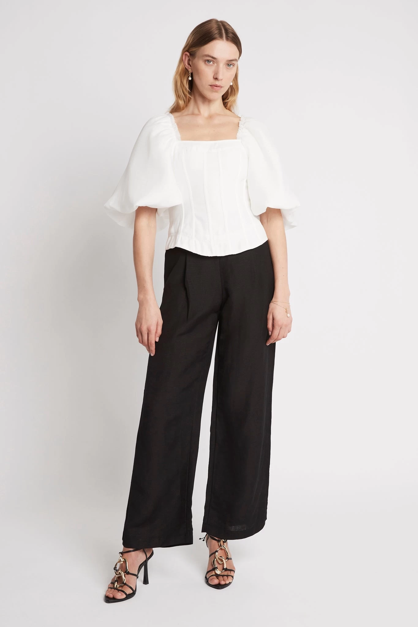 Cecile Puff Sleeve Corset Top 1 Cecile Puff Sleeve Corset Top