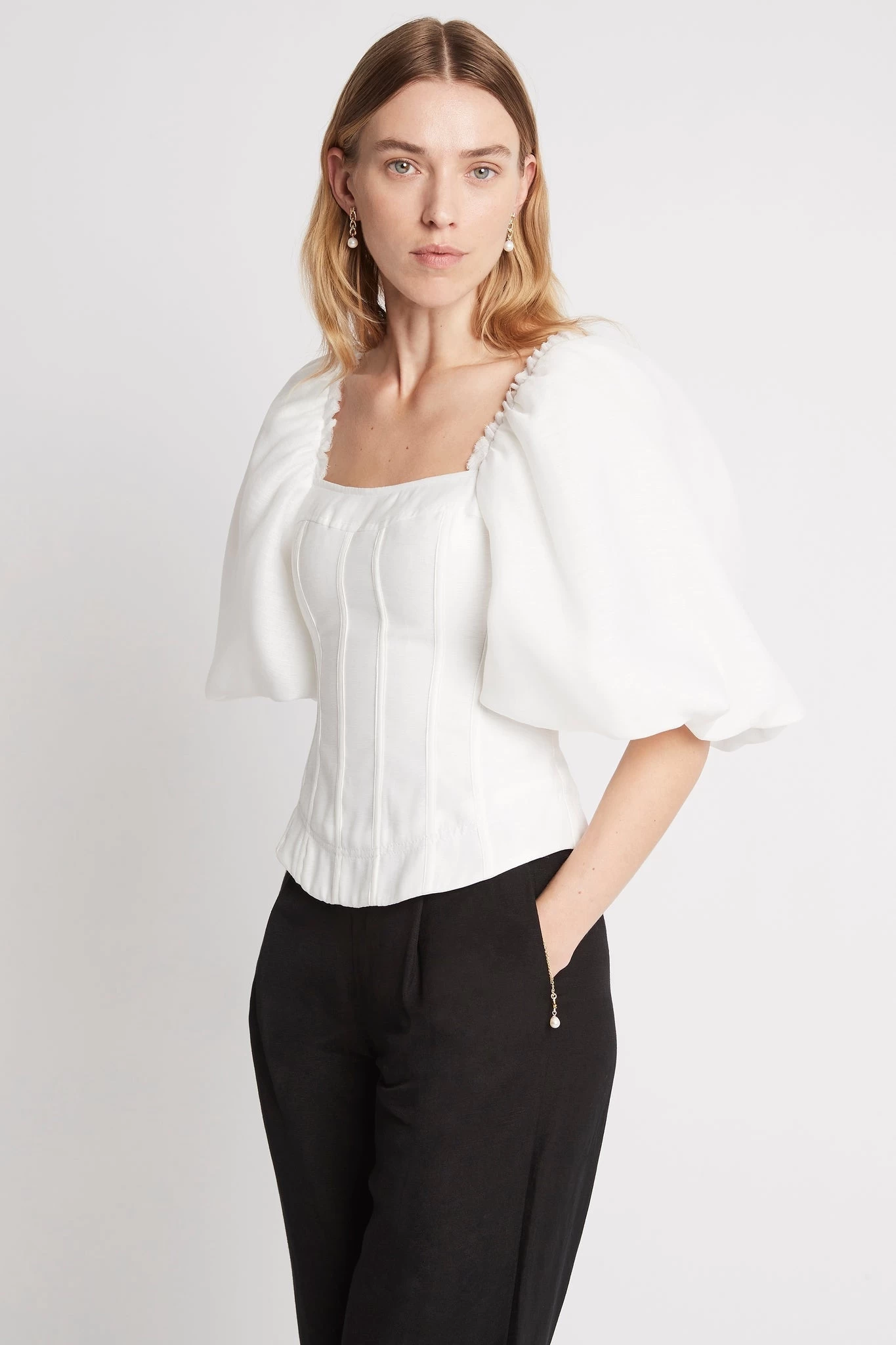 Cecile Puff Sleeve Corset Top 3 Cecile Puff Sleeve Corset Top - Image 3