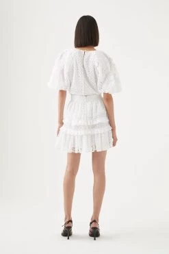 Lita Broderie Mini Skirt -Aje S9 22SS4203 IVORYLitaBroderieMiniSkirt 22632 Aje 1762