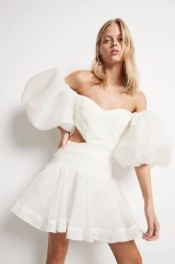 Myriad Cut Out Mini Dress -Aje S9 MyriadCutOutMiniDress22SU5294 IVORY 22011 Aje 0474