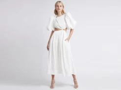 Vanades Cut Out Ring Midi Dress -Aje Vanades Cut Out Ring Midi Dress landscape