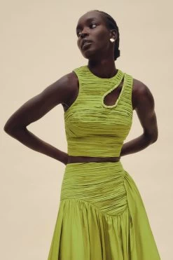 Jolie Abstract Cut Out Top