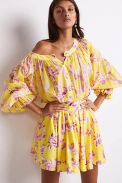 Wildflower Le Corsaire Blouse 12 Wildflower Le Corsaire Blouse -Aje new S53 22CR1569 Wildflower Le Corsaire Blouse Sunshine Fuchsia Floral 211033 Aje 1879