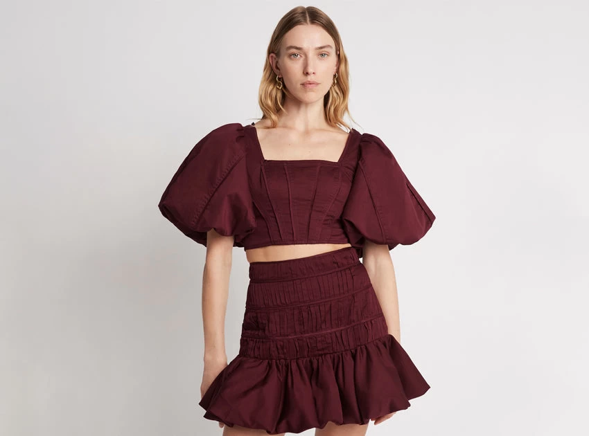 Sylvia Puff Sleeve Crop Top 7 Sylvia Puff Sleeve Crop Top - Image 7