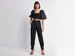 Springs Tapered Trouser -Aje springs tapered trouser black landscape